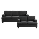 Elmont 2pc Set: Sofa, Love in Black - 9327BK*2