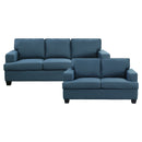 Elmont 2pc Set: Sofa, Love in Blue - 9327BU*2