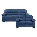 Holleman 2pc Set: Sofa, Love in Blue - 9333BU*2