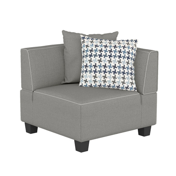 Jayne Corner Seat in Gray - 9357GY-CR