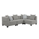 Jayne 4-Piece Modular Sectional in Gray - 9357GY*4SC