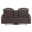 Caelan 2pc Set: Sofa, Love (Power) in Brown - 9366DB*2PWH