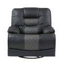 Fabian Swivel Glider Reclining Chair in Gray - 9388GRY-1