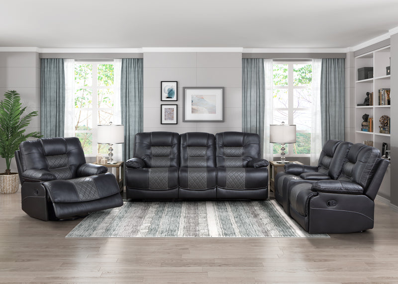 Fabian Swivel Glider Reclining Chair in Gray - 9388GRY-1