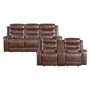 Putnam 2PC SET: SOFA, LOVE in Brown - 9405BR*2