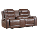 Putnam Power Double Reclining Love Seat With Center Console, Receptacles And Usb Ports