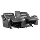 Putnam Double Glider Reclining Love Seat With Center Console, Receptacles And Usb Port