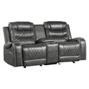 Putnam Double Glider Reclining Love Seat With Center Console, Receptacles And Usb Port