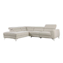 Bienvenue 2-Piece Power Reclining Sectional with Left Chaise in Beige - 9415*SCPW