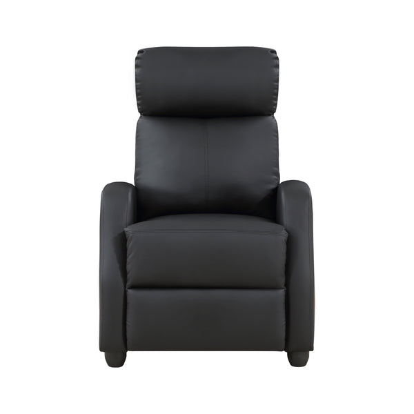Greenfield Push Back Reclining Chair in Black - 9420BK-1
