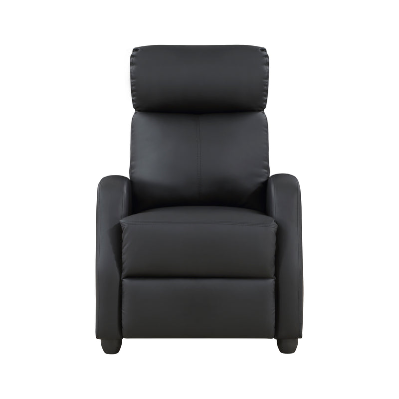 Greenfield Push Back Reclining Chair in Black - 9420BK-1