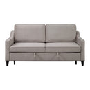 Adelia Convertible Studio Sofa with Pull-out Bed in Gray - 9428CB-3CL