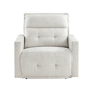 Salida Power Reclining Chair with Power Headrest in White - 9444HMP-1PWH