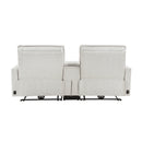 Salida (3)Power Double Reclining Loveseat with Center Console and Power Headrests in White - 9444HMP-2CNPWH*