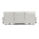 Salida (3)Power Double Reclining Sofa with Power Headrests in White - 9444HMP-3PWH*