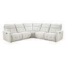 Salida 5-Piece Modular Power Reclining Sectional with Power Headrests in White - 9444HMP*5SCPWH