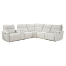 Salida 6-Piece Modular Power Reclining Sectional with Power Headrests in White - 9444HMP*6SCPWH
