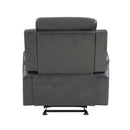 Broomfield Glider Reclining Chair in Gray - 9456DG-1