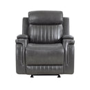 Broomfield Glider Reclining Chair in Gray - 9456DG-1