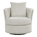 Morelia Swivel Chair in Beige - 9468BE-1