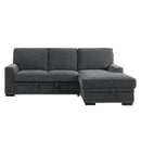 Morelia 2-Piece Sectional with Pull-out Bed and Right Chaise with Hidden Storage in Gray - 9468CC*2RC2L