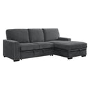 Morelia 2-Piece Sectional with Pull-out Bed and Right Chaise with Hidden Storage in Gray - 9468CC*2RC2L