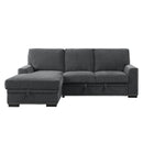Morelia 2-Piece Sectional with Pull-out Bed and Left Chaise with Hidden Storage in Gray - 9468CC*2LC2R