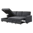 Morelia 2-Piece Sectional with Pull-out Bed and Left Chaise with Hidden Storage in Gray - 9468CC*2LC2R