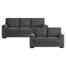 Morelia 2pc Set: Sofa, Love in Gray - 9468CC*2