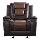 Briscoe Glider Reclining Chair in Brown - 9470BR-1