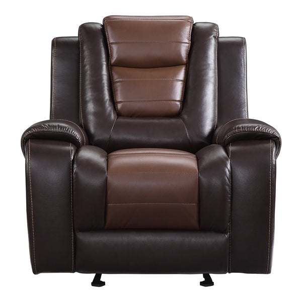 Briscoe Glider Reclining Chair in Brown - 9470BR-1