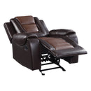 Briscoe Glider Reclining Chair in Brown - 9470BR-1