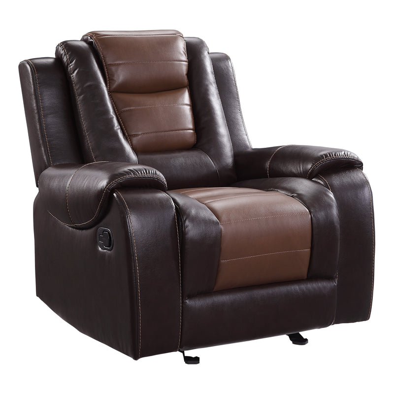 Briscoe Glider Reclining Chair in Brown - 9470BR-1