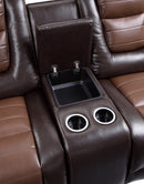 Briscoe Double Glider Reclining Love Seat With Center Console