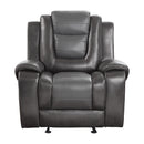 Briscoe Glider Reclining Chair in Gray - 9470GY-1