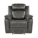 Centeroak Reclining Chair in Gray/Brown - 9479BRG-1