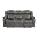 Centeroak Double Reclining Sofa in Brown/Gray - 9479BRG-3