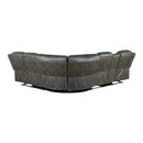 Centeroak 3-Piece Reclining Sectional with Left Console in Gray/Brown - 9479BRG*SC