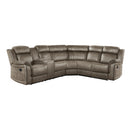 Centeroak 3-Piece Reclining Sectional with Left Console in Brown - 9479SDB*SC