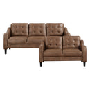 Mallory 2pc Set: Sofa, Love in Brown - 9489BRW*2