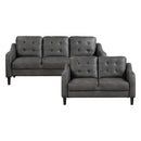 Mallory 2pc Set: Sofa, Love in Gray - 9489GRY*2
