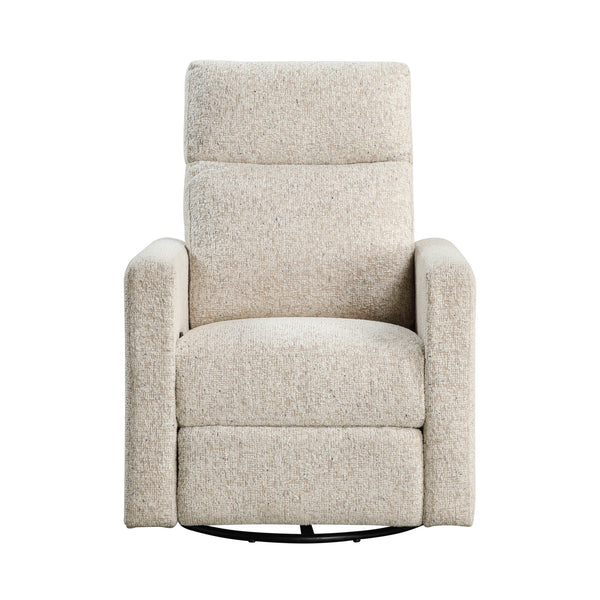 Olathe Swivel Glider Reclining Chair in Beige - 9504-1