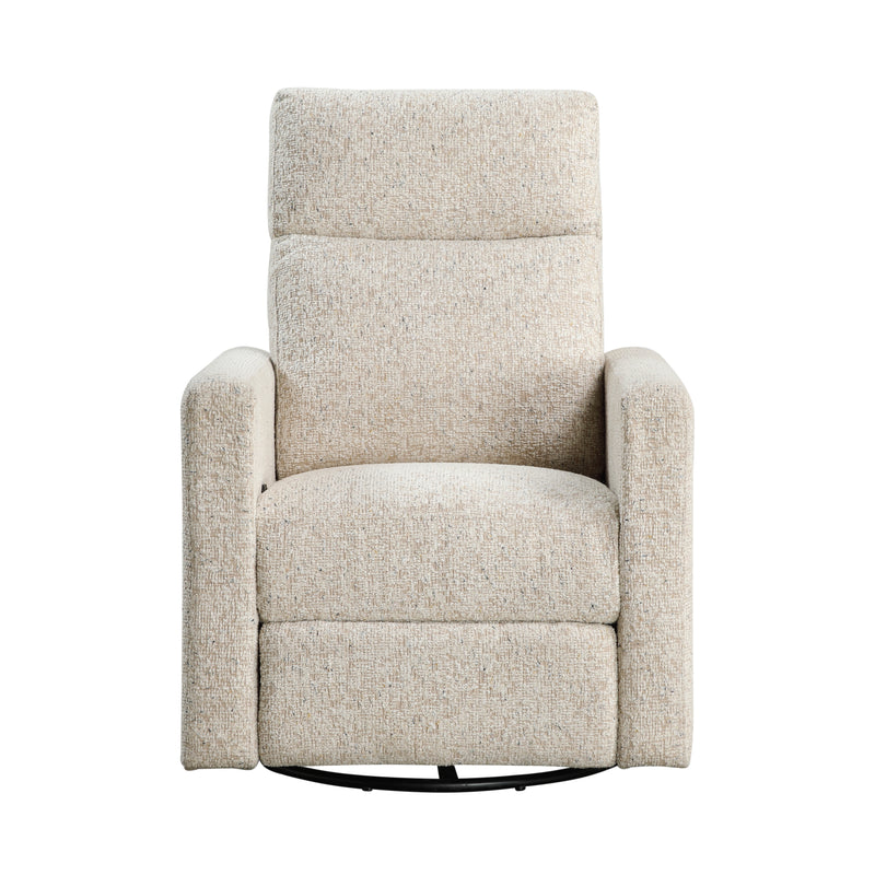 Olathe Swivel Glider Reclining Chair in Beige - 9504-1