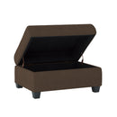 Maston Storage Ottoman in Brown - 9507CHC-4