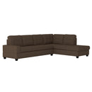 Maston 2-Piece Reversible Sectional with Drop-Down Cup Holders in Brown - 9507CHC*SC