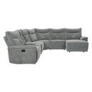 Tesoro 6-Piece Modular Reclining Sectional with Right Chaise in Gray - 9509DG*6LR5R