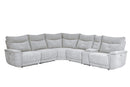 Tesoro 6-Piece Modular Power Reclining Sectional with Power Headrests and USB Ports in Gray - 9509MGY*6LRRRPWH