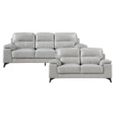 Mischa 2pc Set: Sofa, Love in Gray - 9514SVE*2