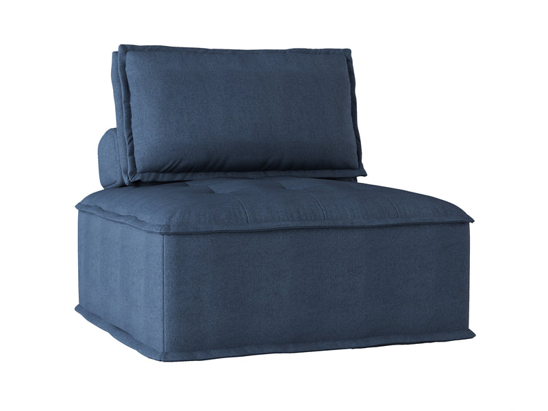 Ulrich Modular Chair with Removable Bolster in Blue - 9545BU-1