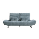 Quonsett Sofa With Power Adjustable Seat Depth And Manual Adjustable Headrests - Blue - Fabric